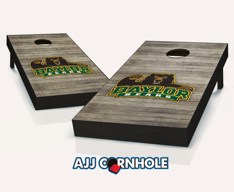 Picture of AJJCornhole 110-BaylorDistressed Baylor Bears DistressedTheme Cornhole Set with Bags - 8 x 24 x 48 in.