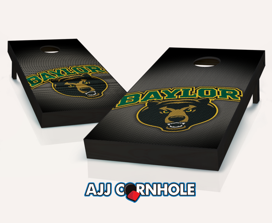 Picture of AJJCornhole 110-BaylorSlanted Baylor Bears Slanted Theme Cornhole Set with Bags - 8 x 24 x 48 in.