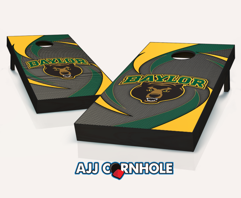 Picture of AJJCornhole 110-BaylorSwoosh Baylor Bears Swoosh Theme Cornhole Set with Bags - 8 x 24 x 48 in.