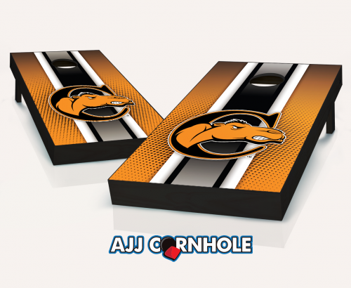 Picture of AJJCornhole 110-CampbellStriped Campbell Fighting Camels Striped Theme Cornhole Set with Bags - 8 x 24 x 48 in.