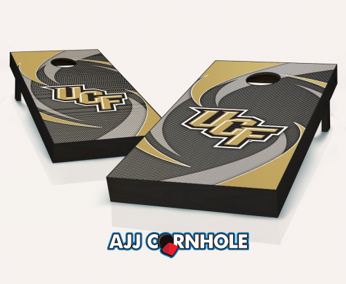 Picture of AJJCornhole 110-CentralFlordiaSwoosh Central Flordia Knights Swoosh Theme Cornhole Set with Bags - 8 x 24 x 48 in.