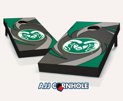 Picture of AJJCornhole 110-ColoradoStateSwoosh Colorado State Rams Swoosh Theme Cornhole Set with Bags - 8 x 24 x 48 in.