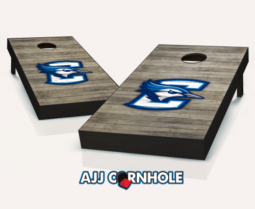 Picture of AJJCornhole 110-CreightonDistressed Creighton Bluejays Distressed Theme Cornhole Set with Bags - 8 x 24 x 48 in.