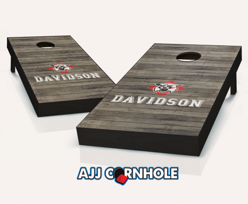 Picture of AJJCornhole 110-DavidsonDistressed Davidson Wildcats Distressed Theme Cornhole Set with bags - 8 x 24 x 48 in.