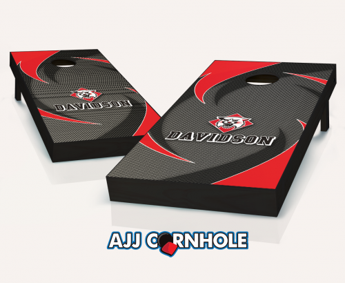 Picture of AJJCornhole 110-DavidsonSwoosh Davidson Wildcats Swoosh Theme Cornhole Set with bags - 8 x 24 x 48 in.