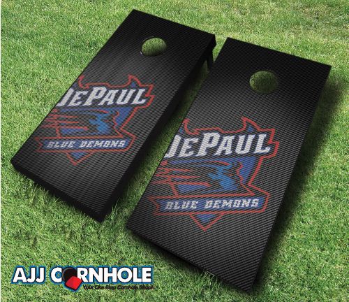 Picture of AJJCornhole 110-DePaulSlanted DePaul Blue Demons Slanted Theme Cornhole Set with Bags - 8 x 24 x 48 in.