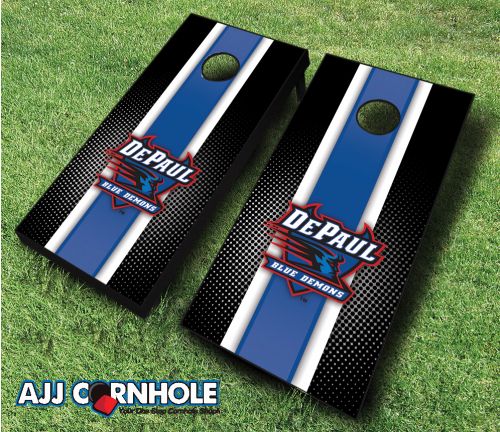 Picture of AJJCornhole 110-DePaulStriped DePaul Blue Demons Striped Theme Cornhole Set with Bags - 8 x 24 x 48 in.