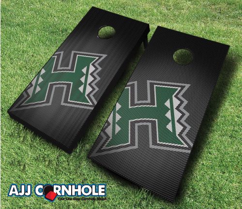 Picture of AJJCornhole 110-HawaiiSlanted Hawaii Warriors Slanted Theme Cornhole Set with Bags - 8 x 24 x 48 in.