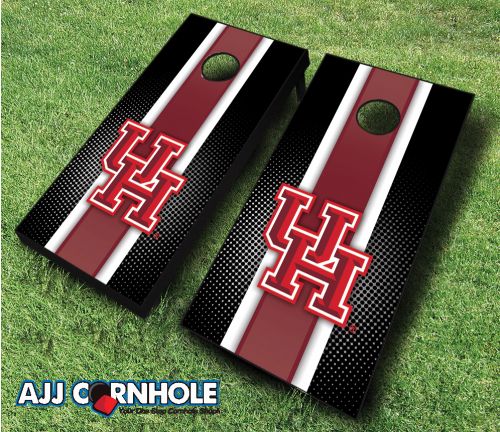 Picture of AJJCornhole 110-HoustonStriped Houston Cougars Striped Theme Cornhole Set with Bags - 8 x 24 x 48 in.