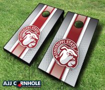 Picture of AJJCornhole 110-MississippiStateStriped Mississippi State Bulldogs Striped Theme Cornhole Set with Bags - 8 x 24 x 48 in.