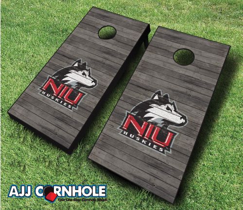 Picture of AJJCornhole 110-NorthernIllinoisDistressed Northern Illinois Huskies Distressed Theme Cornhole Set with Bags - 8 x 24 x 48 in.