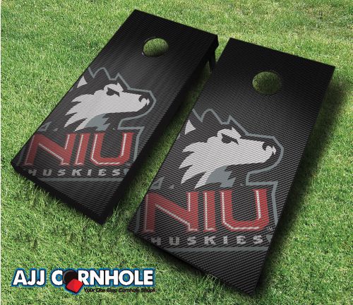 Picture of AJJCornhole 110-NorthernIllinoisSlanted Northern Illinois Huskies Slanted Theme Cornhole Set with Bags - 8 x 24 x 48 in.