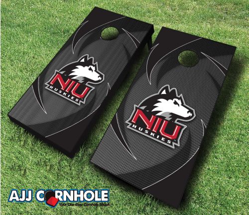 Picture of AJJCornhole 110-NorthernIllinoisSwoosh Northern Illinois Huskies Swoosh Theme Cornhole Set with Bags - 8 x 24 x 48 in.