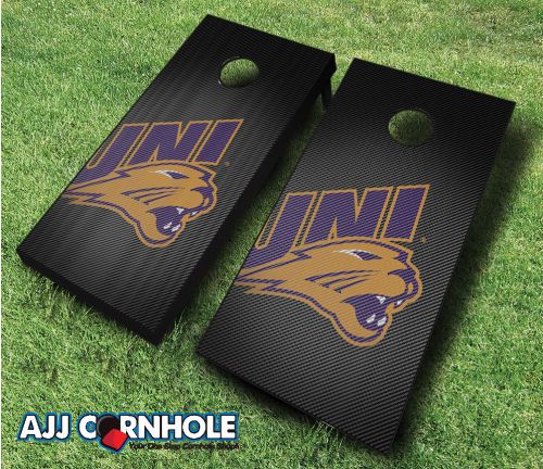 Picture of AJJCornhole 110-NorthernIowaSlanted University of Northern Iowa Slanted Theme Cornhole Set with Bags - 8 x 24 x 48 in.