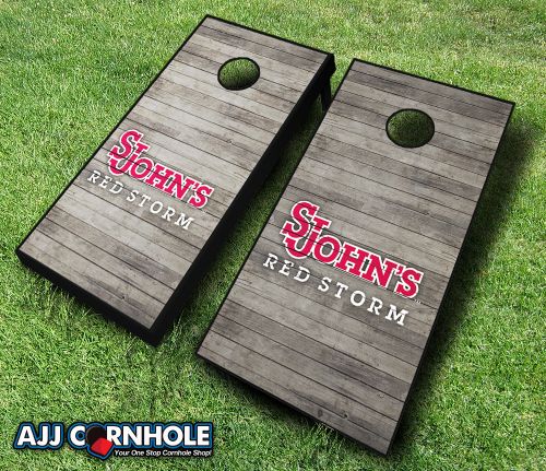 Picture of AJJCornhole 110-StJohnsDistressed St. Johns Red Storm Distressed Theme Cornhole Set with Bags - 8 x 24 x 48 in.