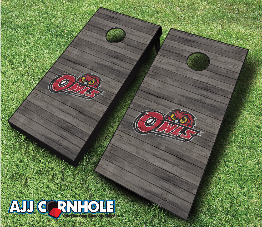 Picture of AJJCornhole 110-TempleDistressed Temple Owls Distressed Theme Cornhole Set with Bags - 8 x 24 x 48 in.