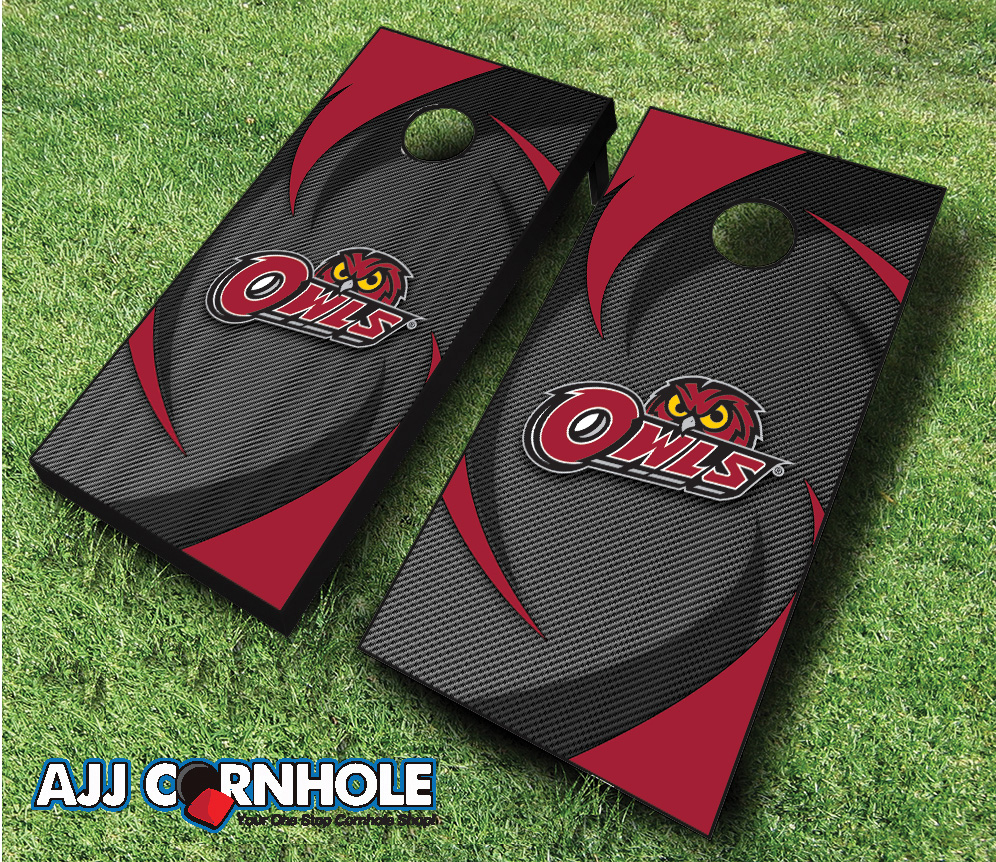 Picture of AJJCornhole 110-TempleSwoosh Temple Owls Swoosh Theme Cornhole Set with Bags - 8 x 24 x 48 in.