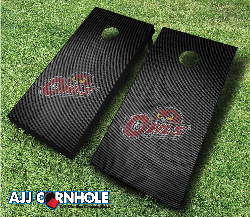 Picture of AJJCornhole 110-TempleSlanted Temple Owls Slanted Theme Cornhole Set with Bags - 8 x 24 x 48 in.