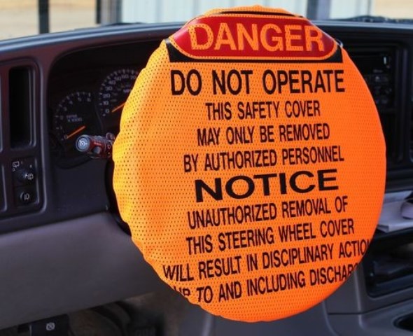 Picture of Ameri-Viz 18 in. Orange Mesh Steering Wheel Cover