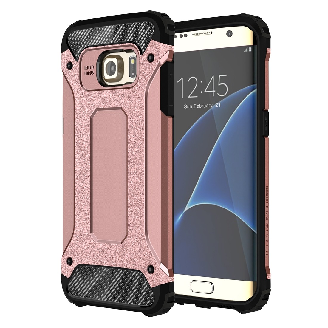 Picture of Tuff Luv C5-82 Tough Armour Layered Case for Samsung Galaxy S7 Edge, Rose Gold