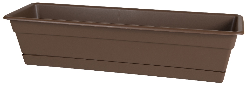 Picture of Bloem DCBT18-45 18 in. Dura Cotta Window Box Planter&#44; Chocolate