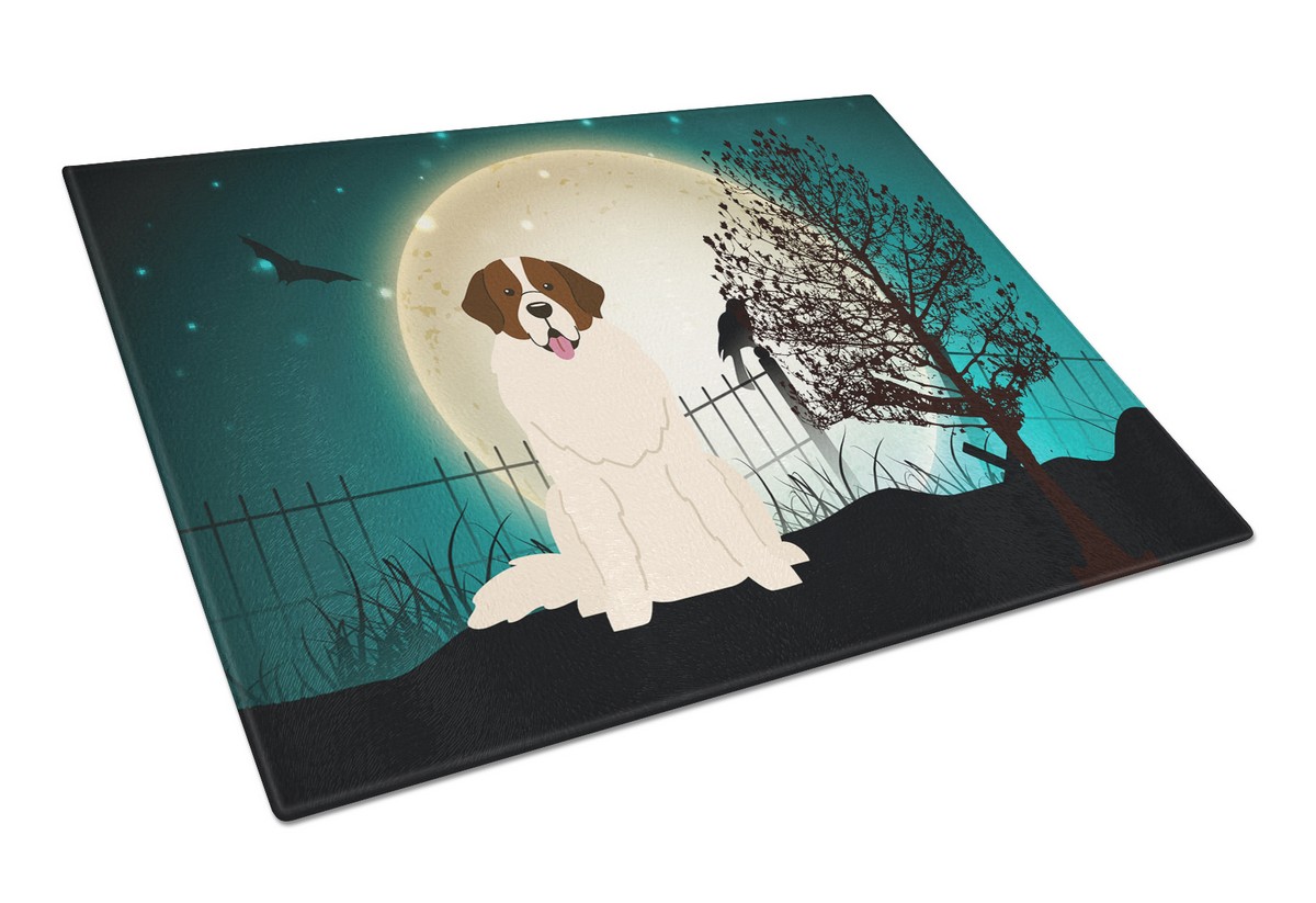 Picture of Carolines Treasures BB2217LCB Halloween Scary Moscow Watchdog Glass Cutting Board, Large
