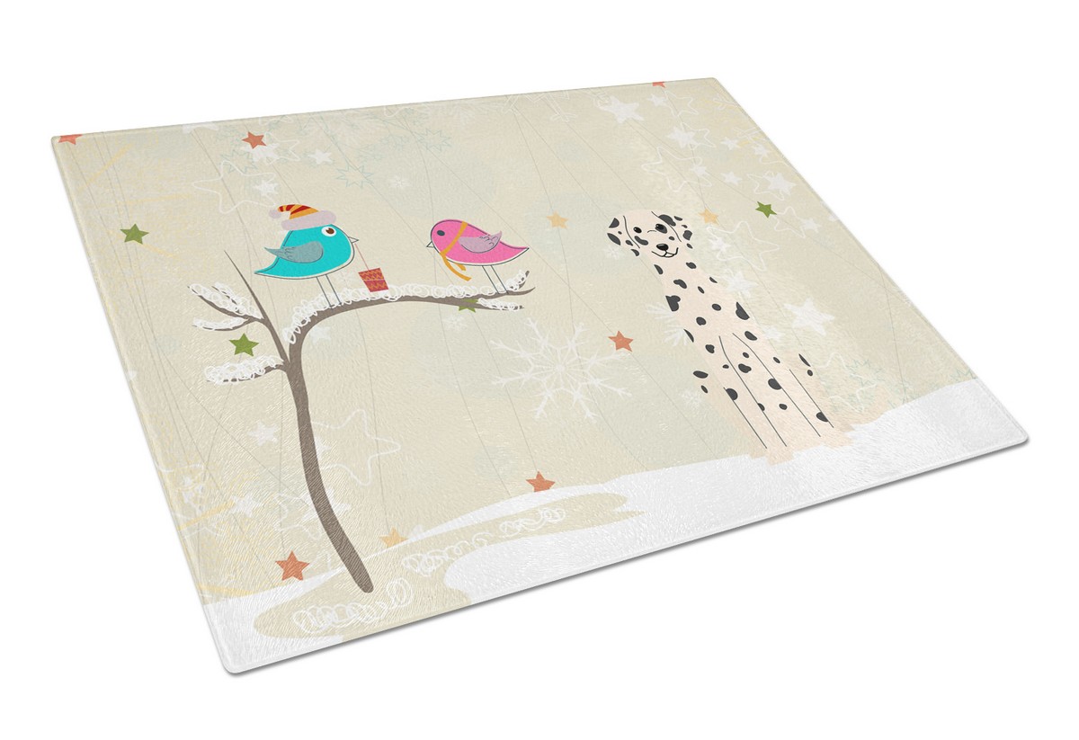 Christmas Presents Between Friends Dalmatian Glass Cutting Board - Large