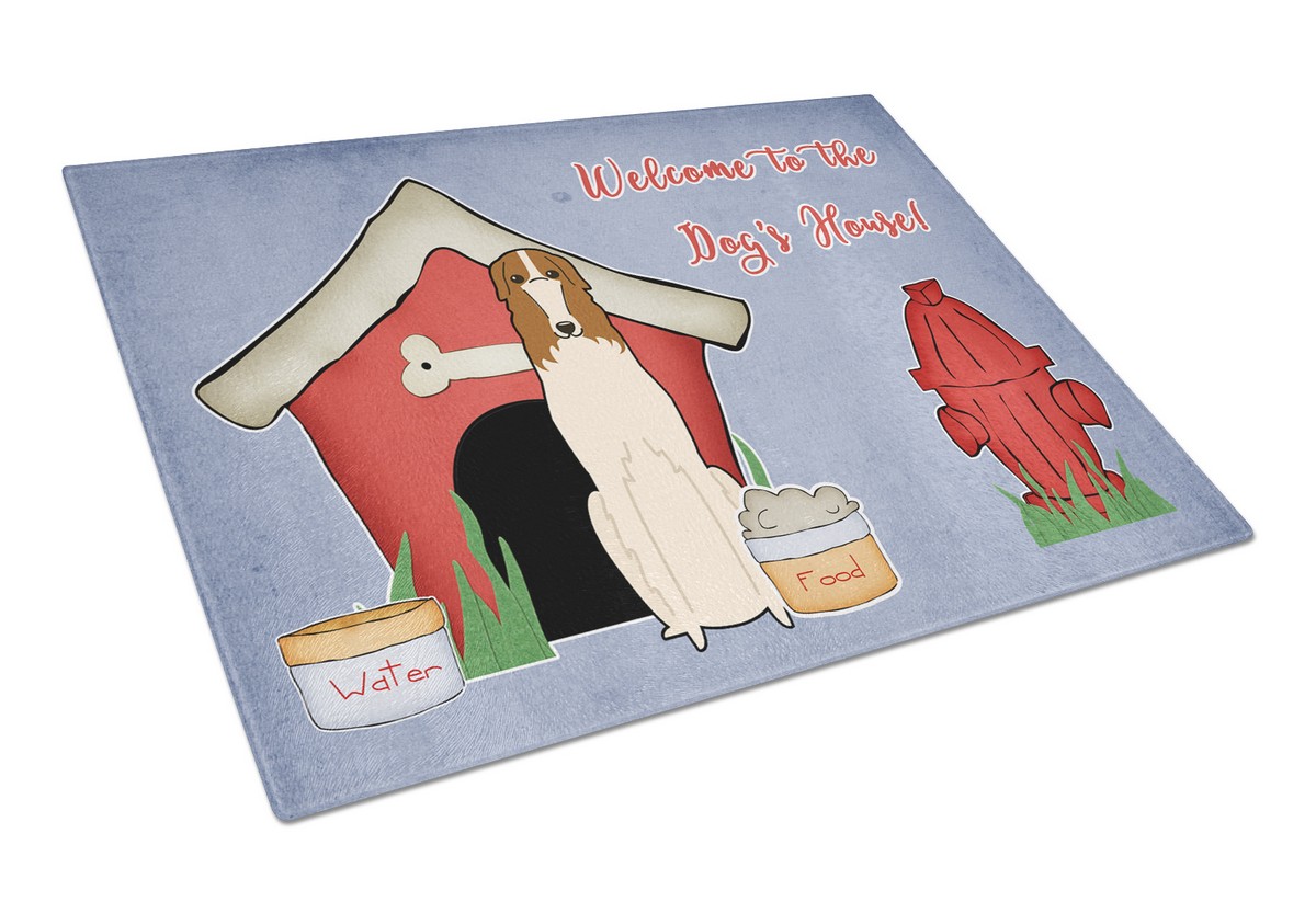 BB2777LCB Dog House Collection Borzoi Glass Cutting Board, Large