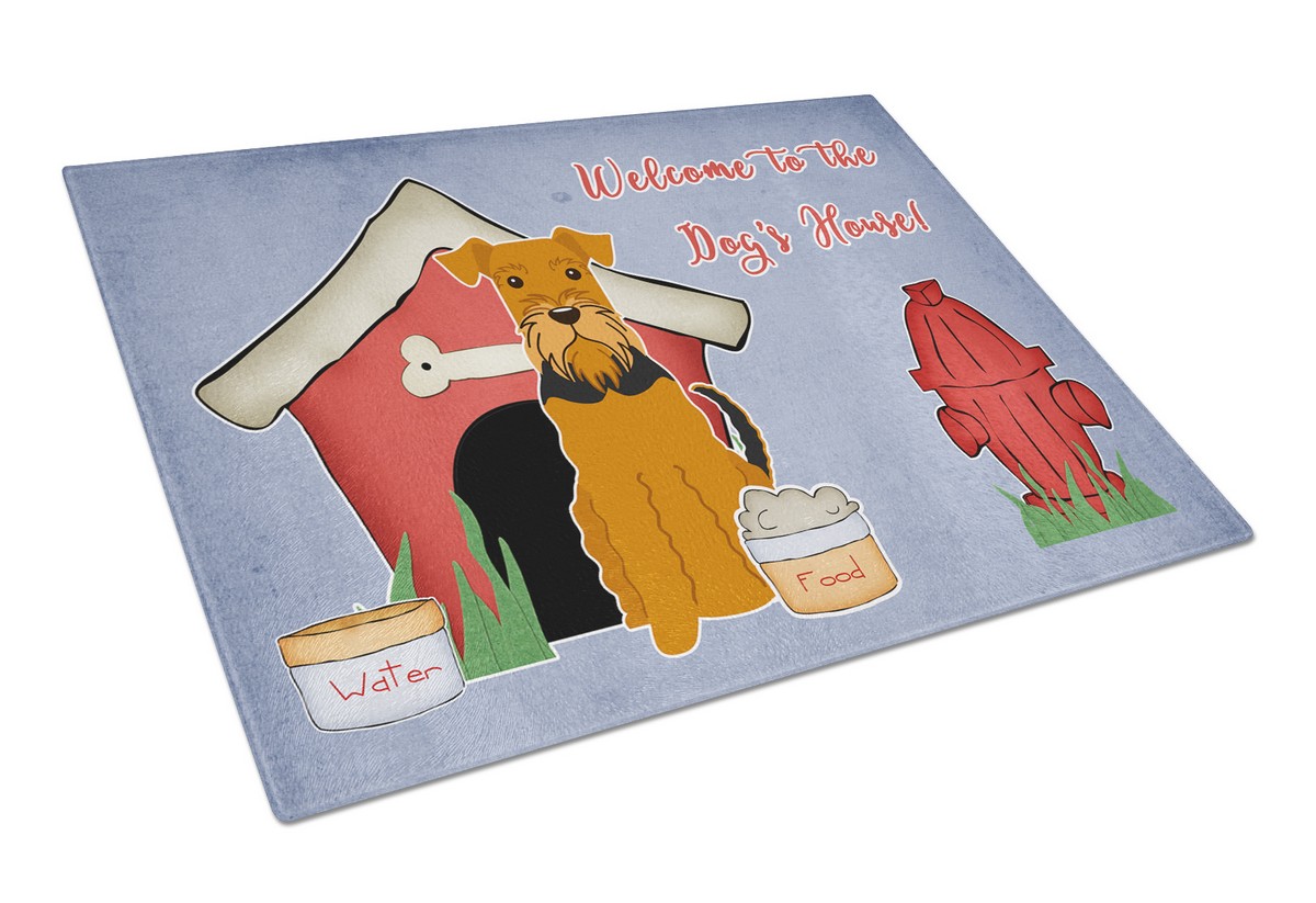 Dog House Collection Airedale Glass Cutting Board - Large