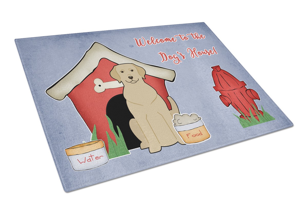 Dog House Collection Yellow Labrador Glass Cutting Board - Large