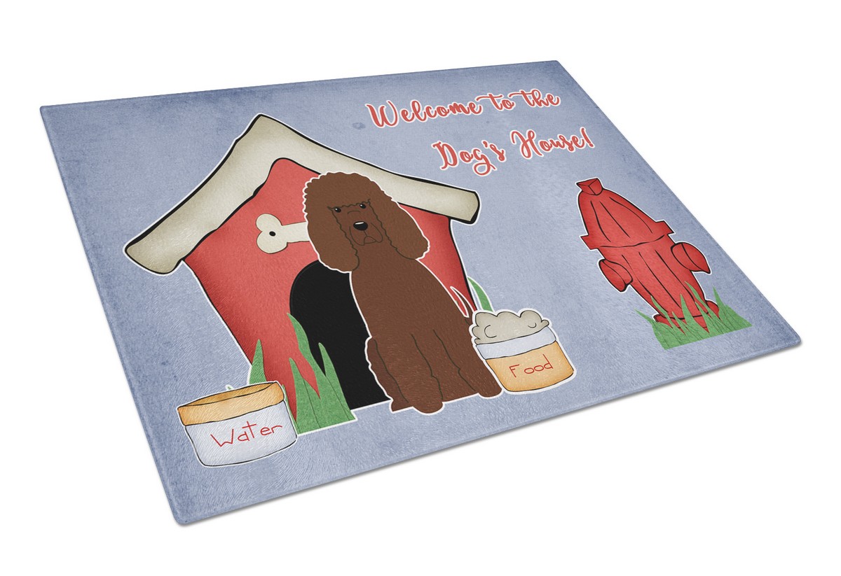Dog House Collection Irish Water Spaniel Glass Cutting Board - Large