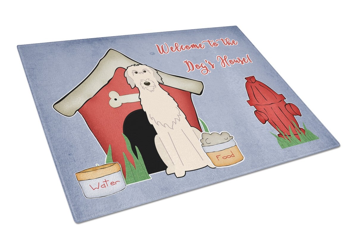 Dog House Collection Irish Wolfhound Glass Cutting Board - Large