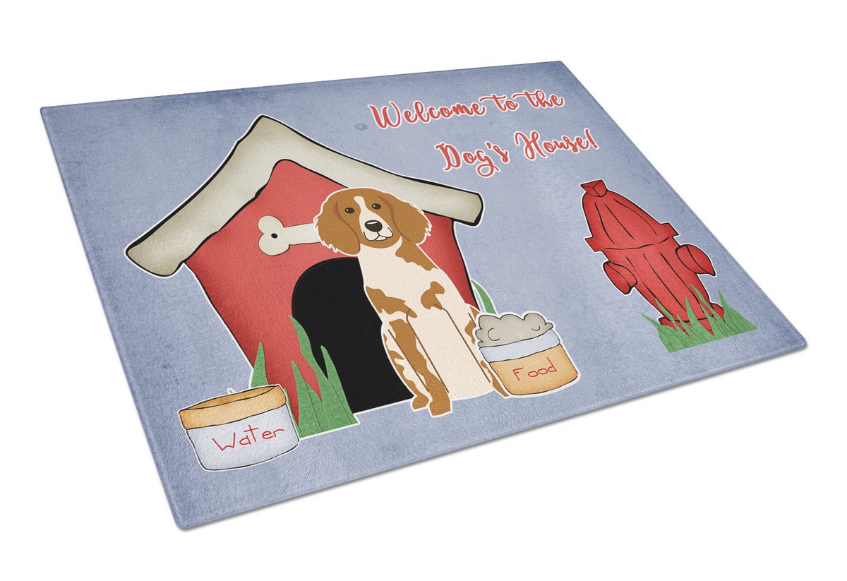 Dog House Collection Brittany Spaniel Glass Cutting Board - Large
