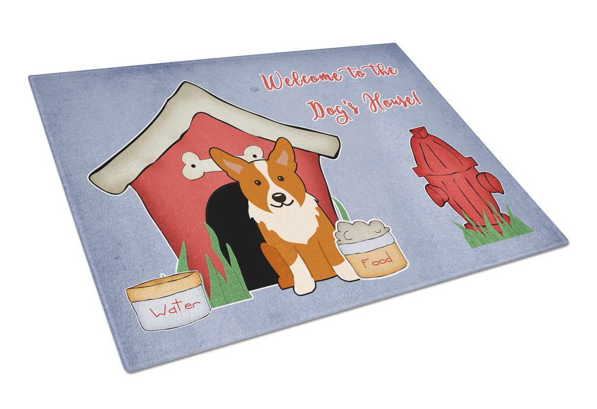 Dog House Collection Corgi Glass Cutting Board - Large