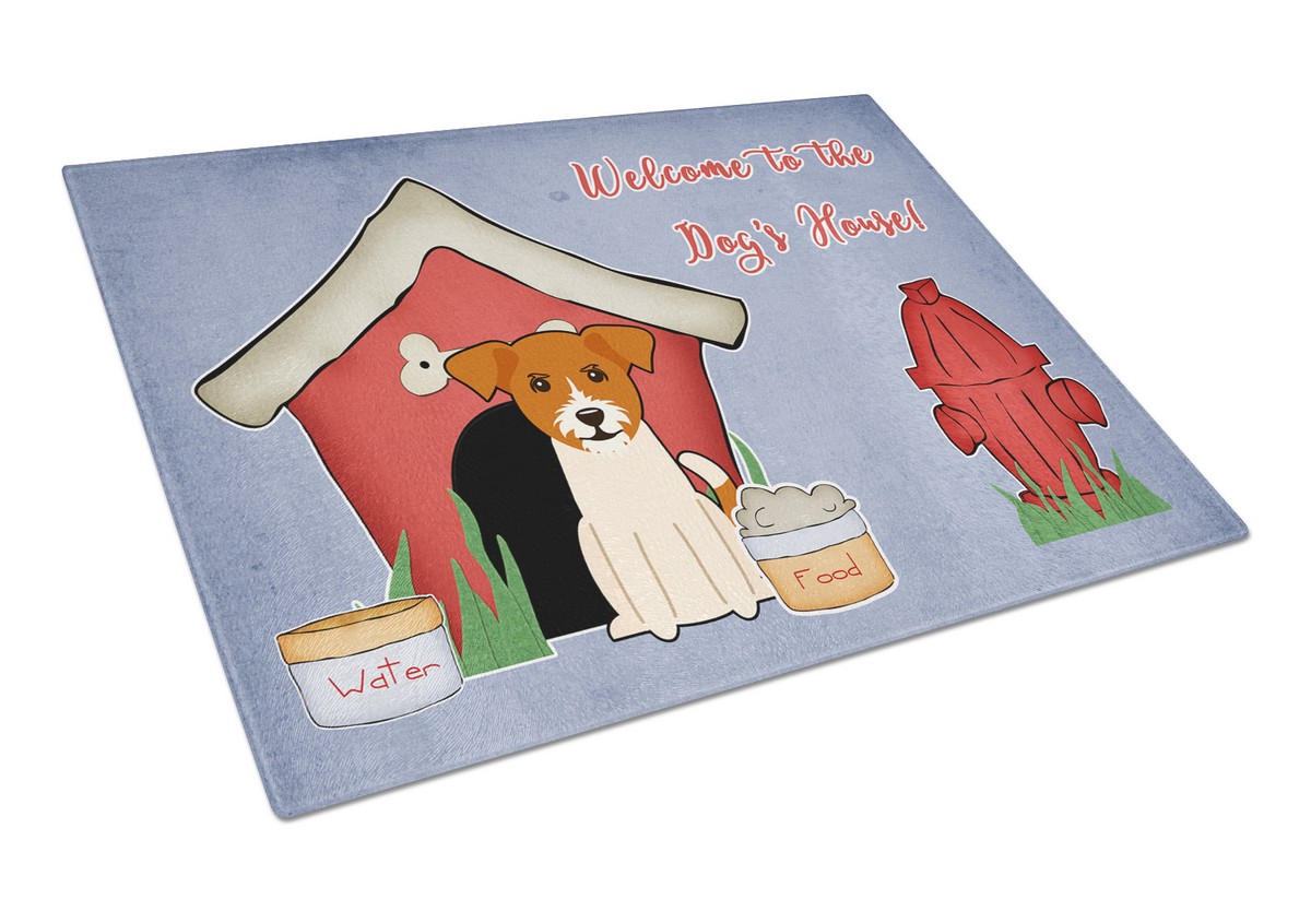 Dog House Collection Jack Russell Terrier Glass Cutting Board - Large