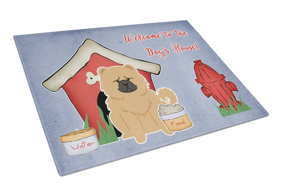 Dog House Collection Chow Chow Cream Glass Cutting Board - Large