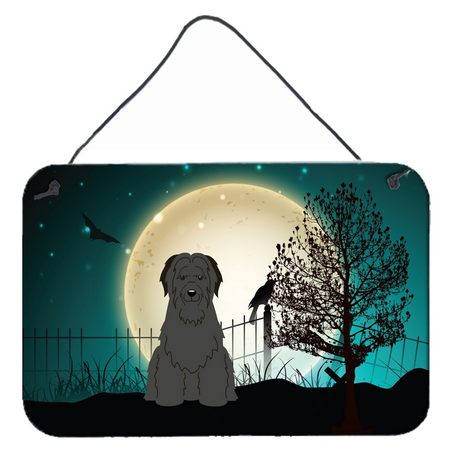 Halloween Scary Briard Black Wall or Door Hanging Prints