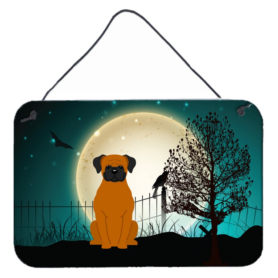 Halloween Scary Fawn Boxer Wall or Door Hanging Prints