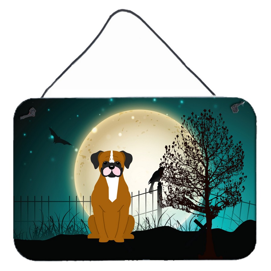 Halloween Scary Flashy Fawn Boxer Wall or Door Hanging Prints