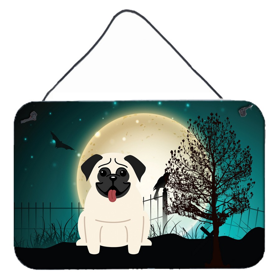 Halloween Scary Pug Cream Wall or Door Hanging Prints
