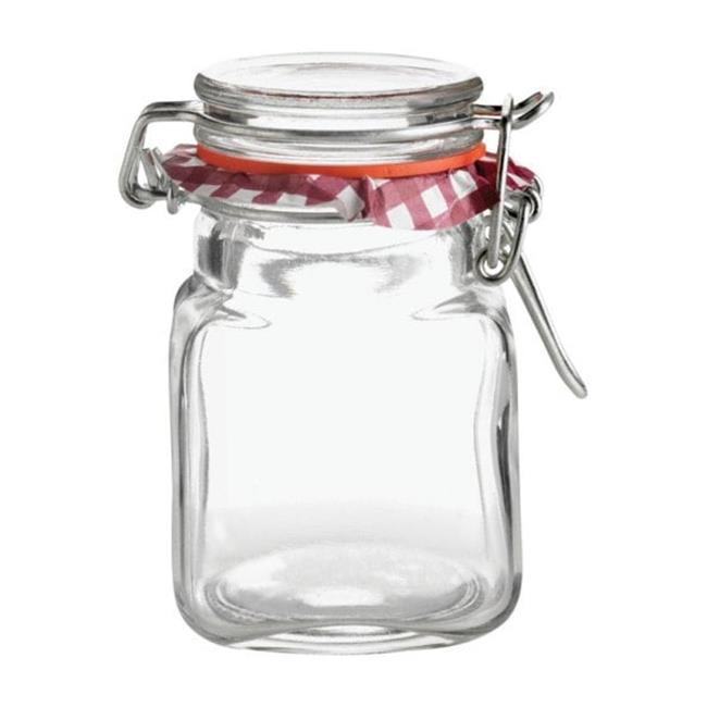 Kilner 0025460 Glass Clip Top Square Spice Jar 2 oz - pack of 12