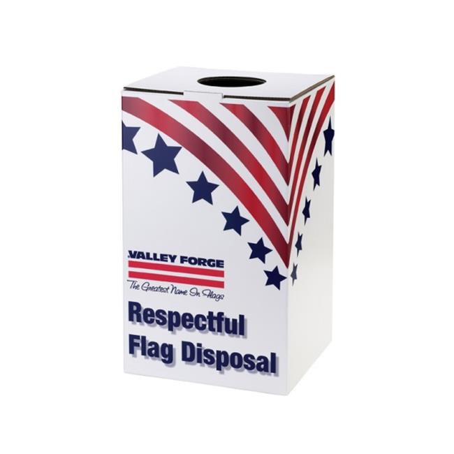 Valley Forge BOXREC 22 x 12.5 x 13.75 in. Plastic Flag Disposal Box