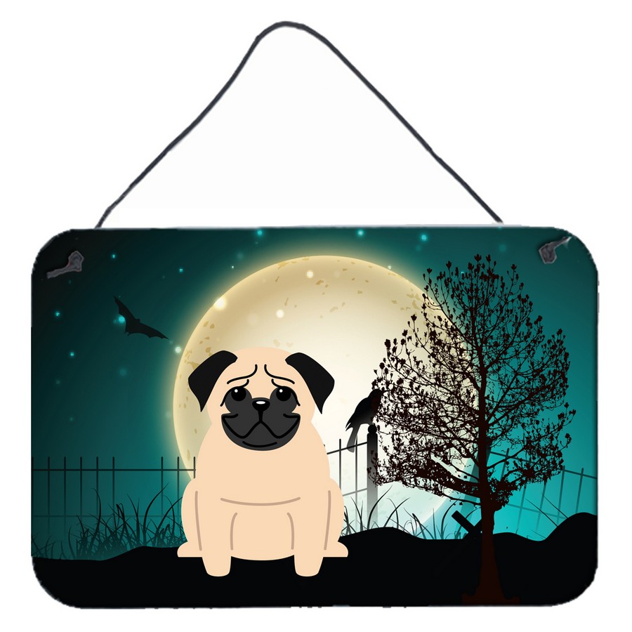Halloween Scary Pug Fawn Wall or Door Hanging Prints