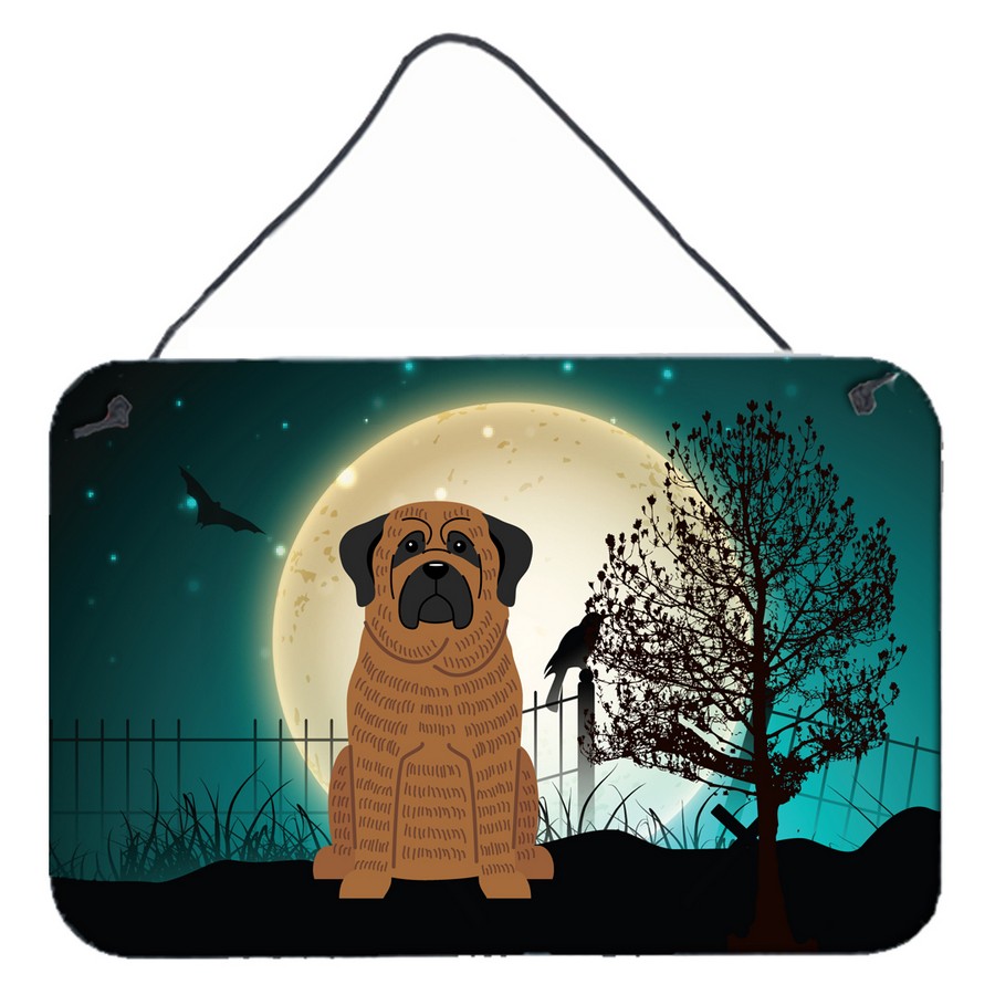 Halloween Scary Mastiff Brindle Wall or Door Hanging Prints
