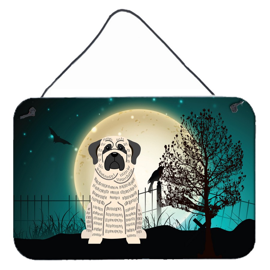 Halloween Scary Mastiff Brindle White Wall or Door Hanging Prints