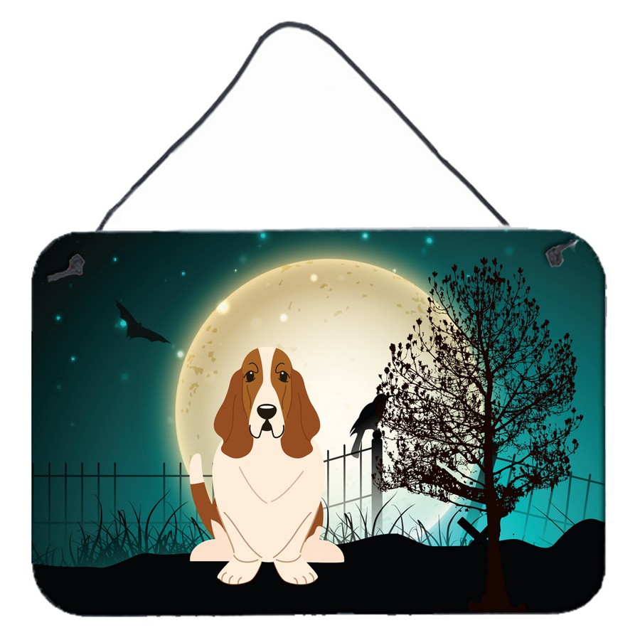 Halloween Scary Basset Hound Wall or Door Hanging Prints