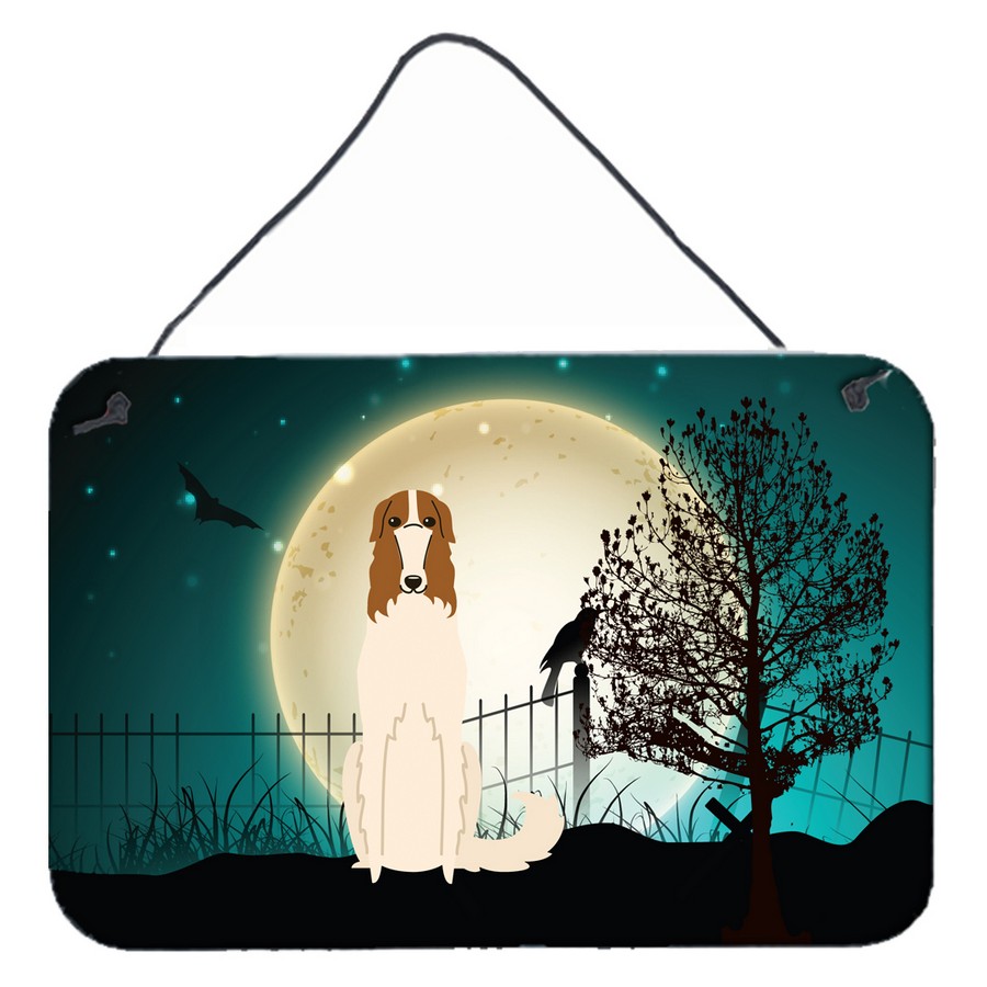 Halloween Scary Borzoi Wall or Door Hanging Prints