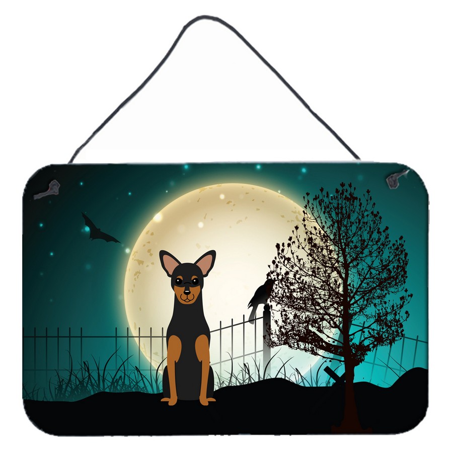 Halloween Scary Manchester Terrier Wall or Door Hanging Prints