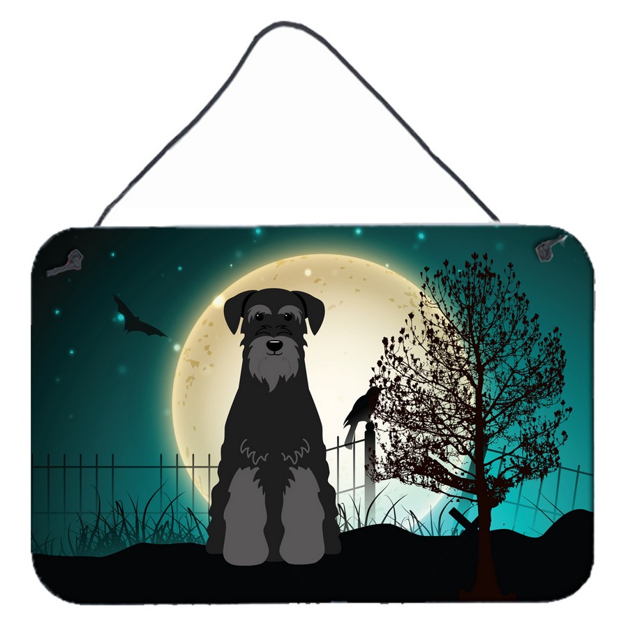 Halloween Scary Standard Schnauzer Black Wall or Door Hanging Prints