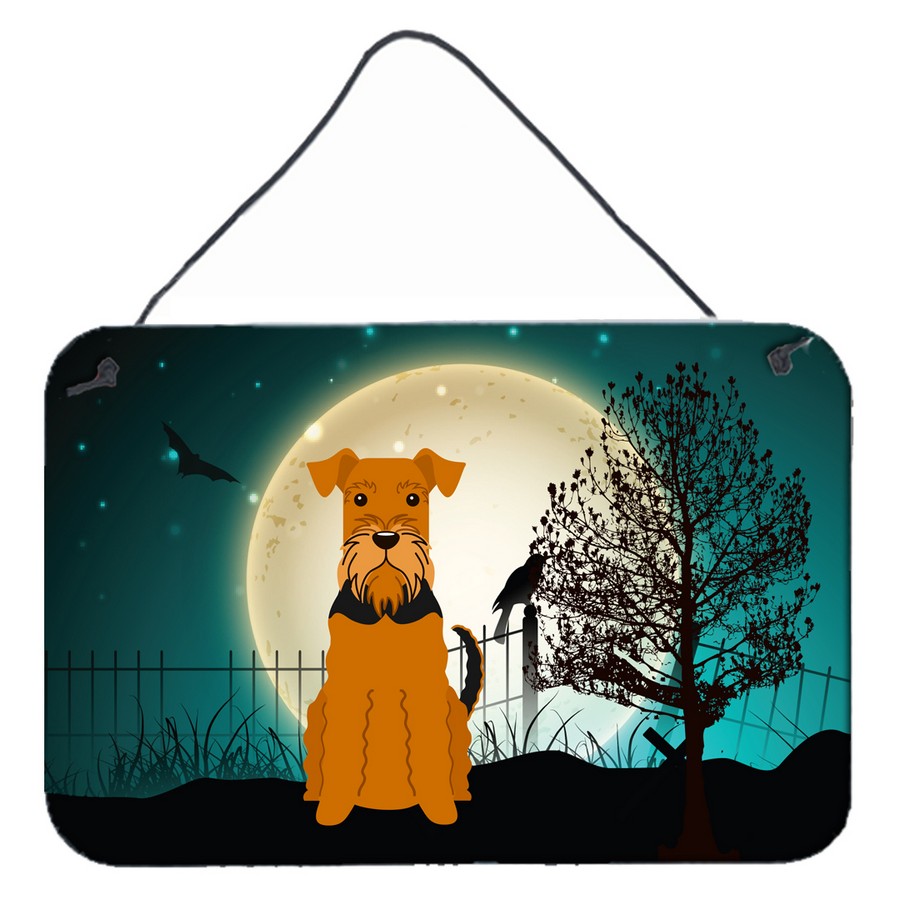 Halloween Scary Airedale Wall or Door Hanging Prints